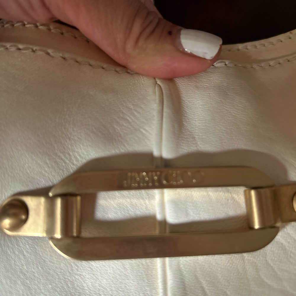 Jimmy Choo, one of a kind, exquisite shoulder bag with gold hardware - Picture 3 of 4